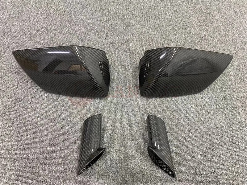 Dry Carbon Fiber Car Rearview Mirror Bright Black Rearview Mirror Cover for  Aventador LP700 Side Mirror